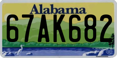AL license plate 67AK682