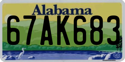 AL license plate 67AK683