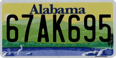 AL license plate 67AK695