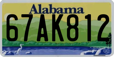 AL license plate 67AK812