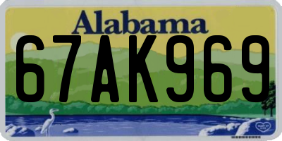 AL license plate 67AK969