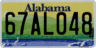 AL license plate 67AL048