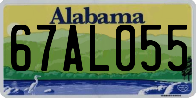 AL license plate 67AL055