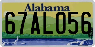 AL license plate 67AL056
