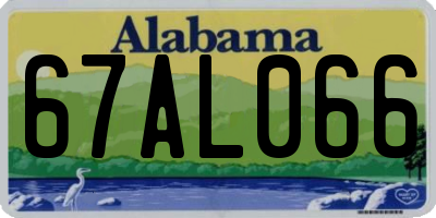 AL license plate 67AL066