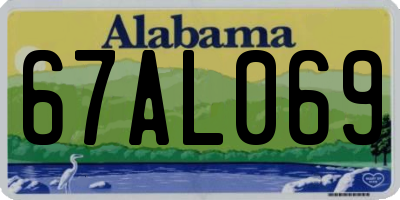 AL license plate 67AL069