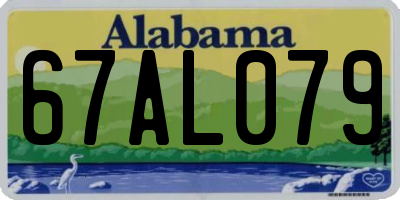 AL license plate 67AL079
