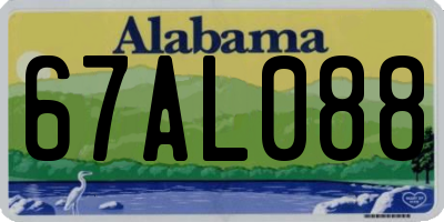 AL license plate 67AL088