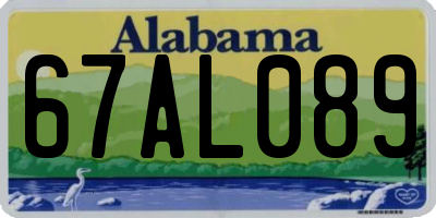 AL license plate 67AL089
