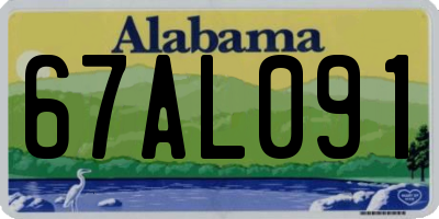 AL license plate 67AL091