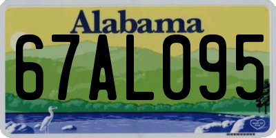 AL license plate 67AL095