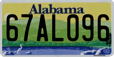 AL license plate 67AL096