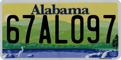 AL license plate 67AL097