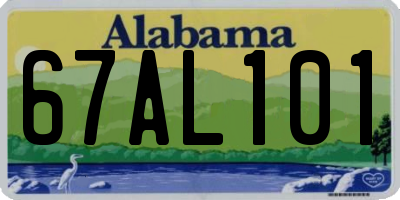 AL license plate 67AL101