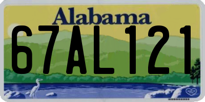 AL license plate 67AL121