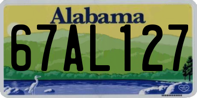 AL license plate 67AL127