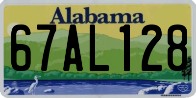 AL license plate 67AL128