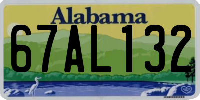 AL license plate 67AL132