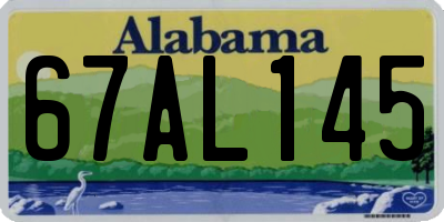AL license plate 67AL145