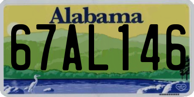 AL license plate 67AL146