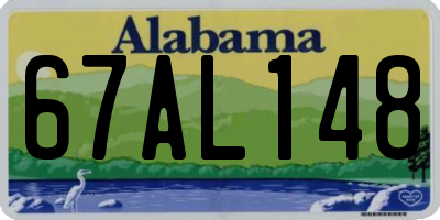 AL license plate 67AL148