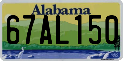 AL license plate 67AL150
