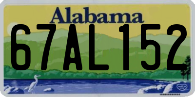 AL license plate 67AL152