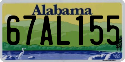 AL license plate 67AL155