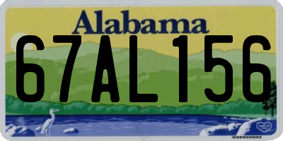 AL license plate 67AL156