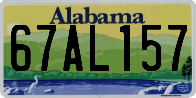 AL license plate 67AL157
