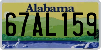 AL license plate 67AL159