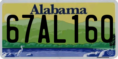 AL license plate 67AL160