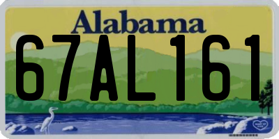 AL license plate 67AL161