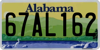 AL license plate 67AL162