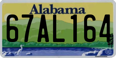 AL license plate 67AL164