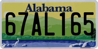AL license plate 67AL165