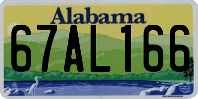 AL license plate 67AL166