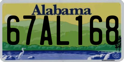 AL license plate 67AL168