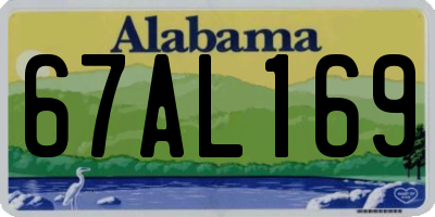 AL license plate 67AL169