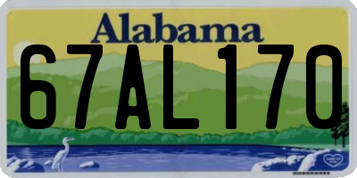 AL license plate 67AL170