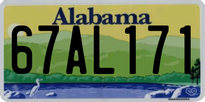 AL license plate 67AL171