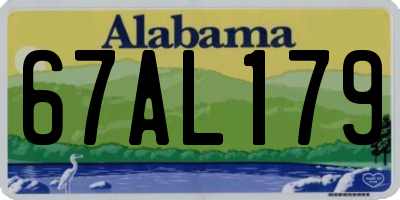AL license plate 67AL179