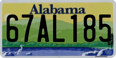 AL license plate 67AL185