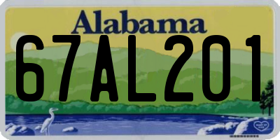 AL license plate 67AL201