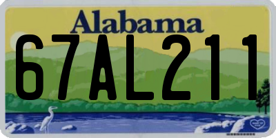 AL license plate 67AL211