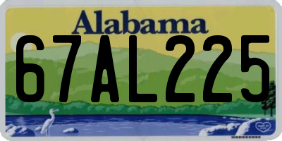 AL license plate 67AL225