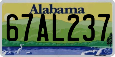 AL license plate 67AL237