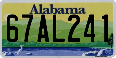 AL license plate 67AL241