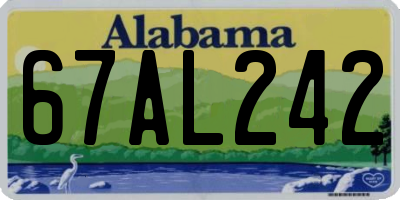 AL license plate 67AL242
