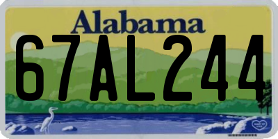 AL license plate 67AL244